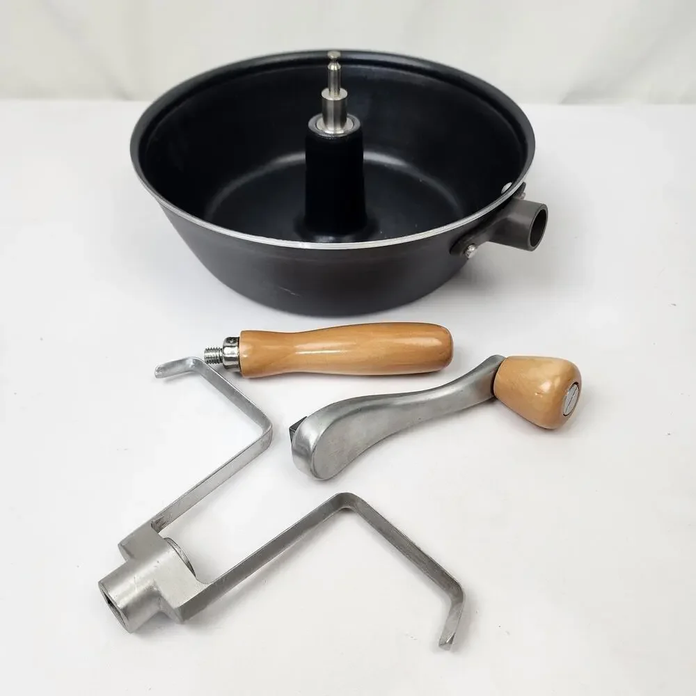 Back To Basics Stovetop Rotating Stir Handle Nut Roaster W/ Guide & Recipes